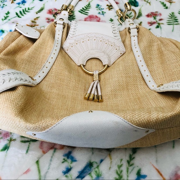 Cole Haan Collection Woven Straw Leather Large Bag - Picture 5 of 16